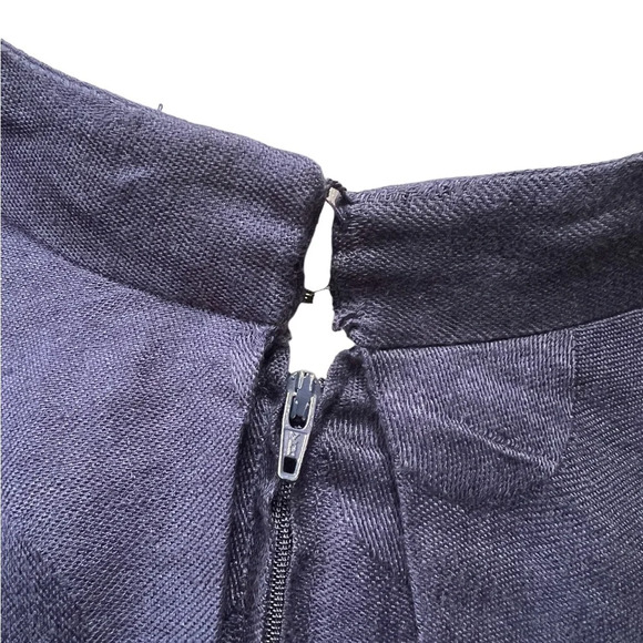 DORA Vintage Linen Open-Back Peplum Dress - Picture 9 of 9